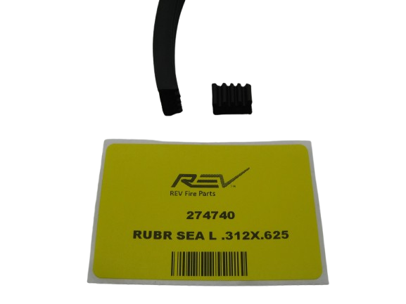 REV Fire Group 274740 Door Seal, Rubber Ribbed *Sold by the Foot